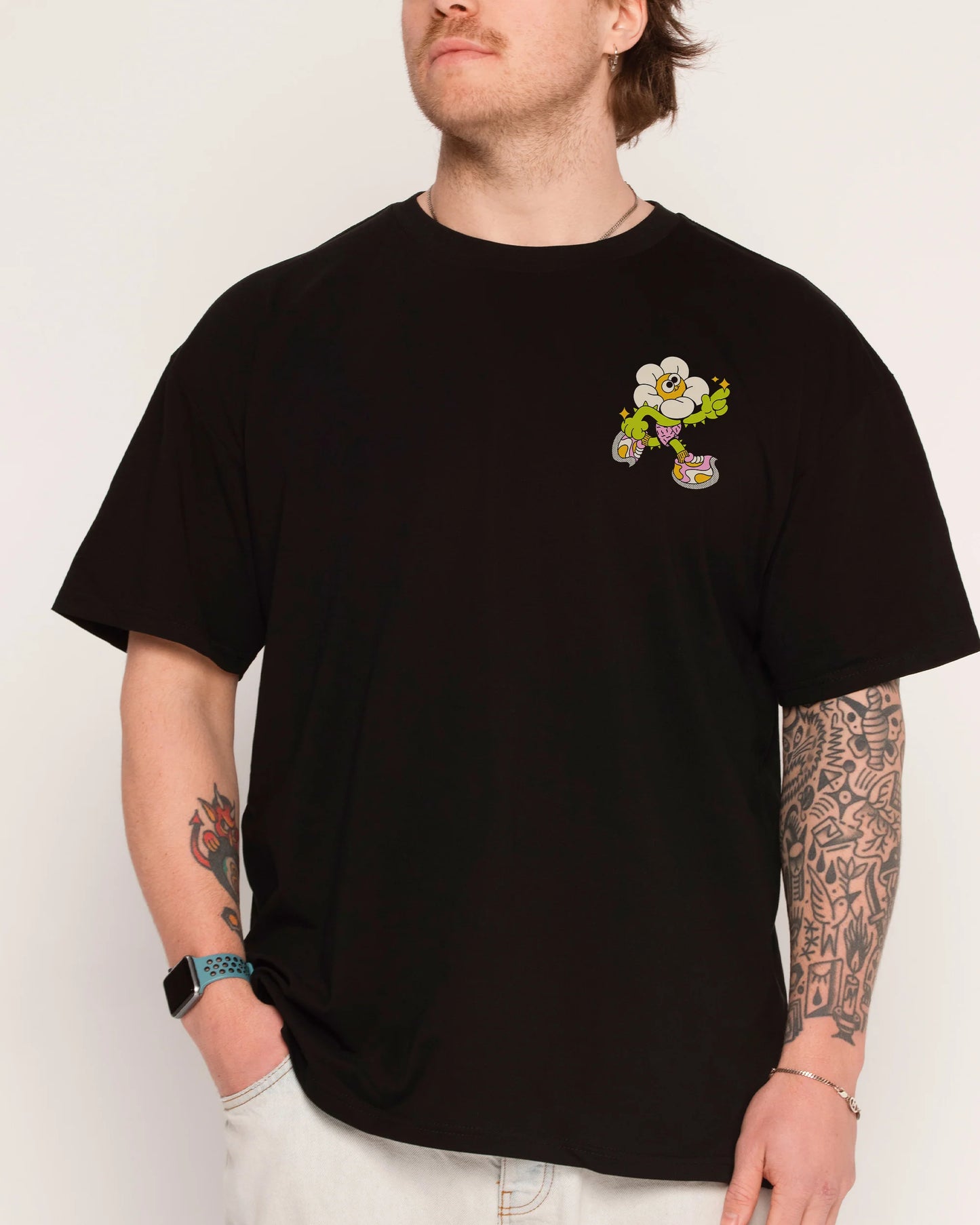 Among the Daisies T-Shirt – back view showing full floral print