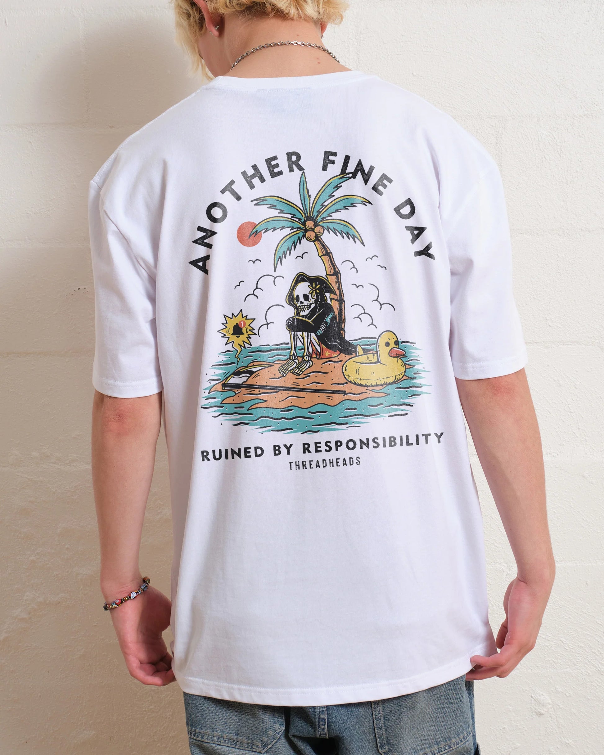 Another Fine Day T-Shirt – White colorway front view