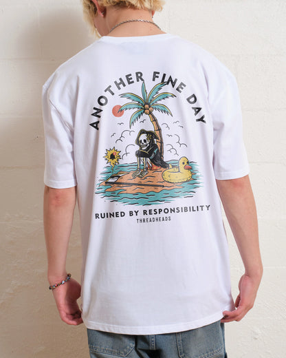 Another Fine Day T-Shirt – White colorway front view
