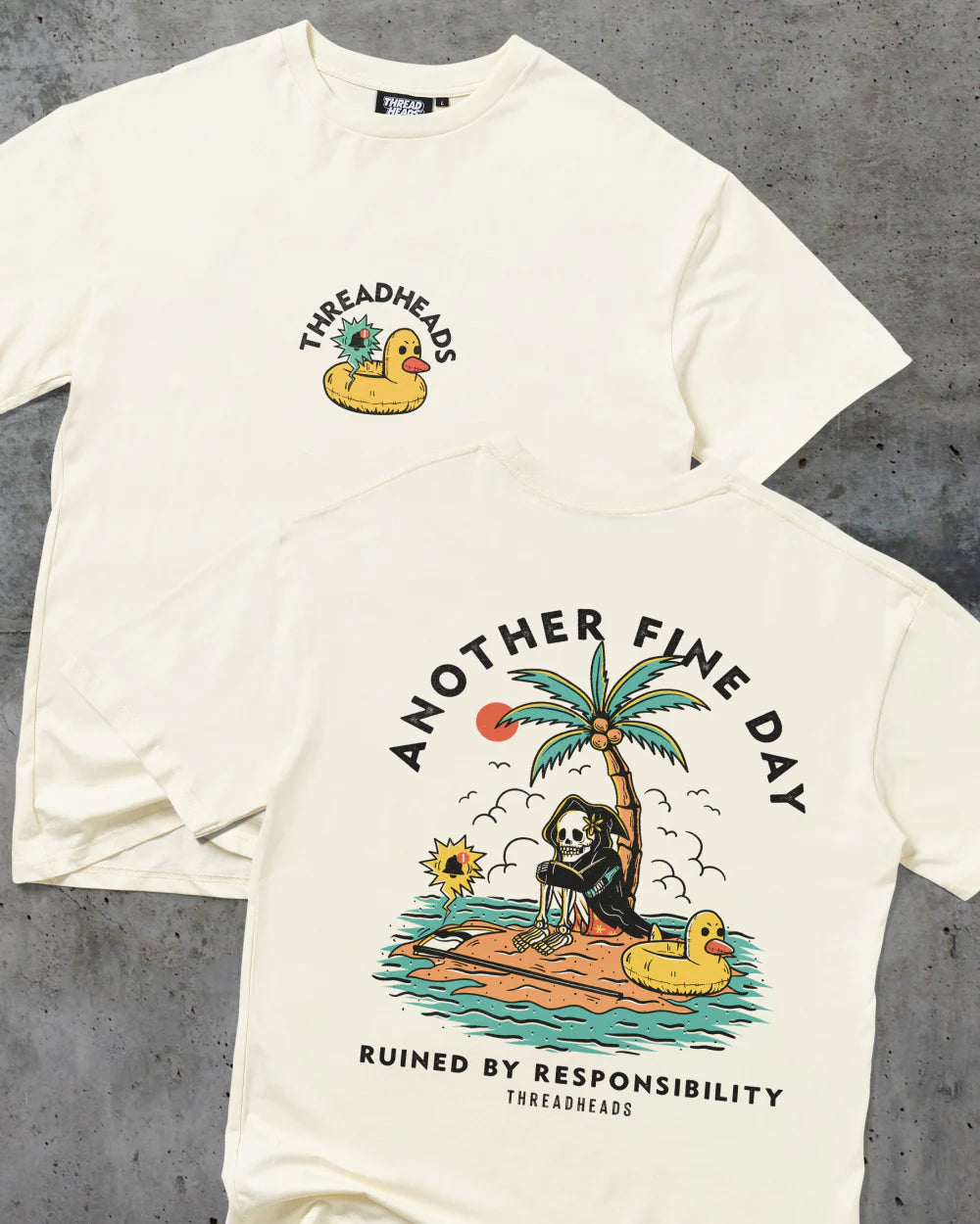 Another Fine Day T-Shirt – Black colorway back view