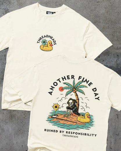 Another Fine Day T-Shirt – Black colorway back view
