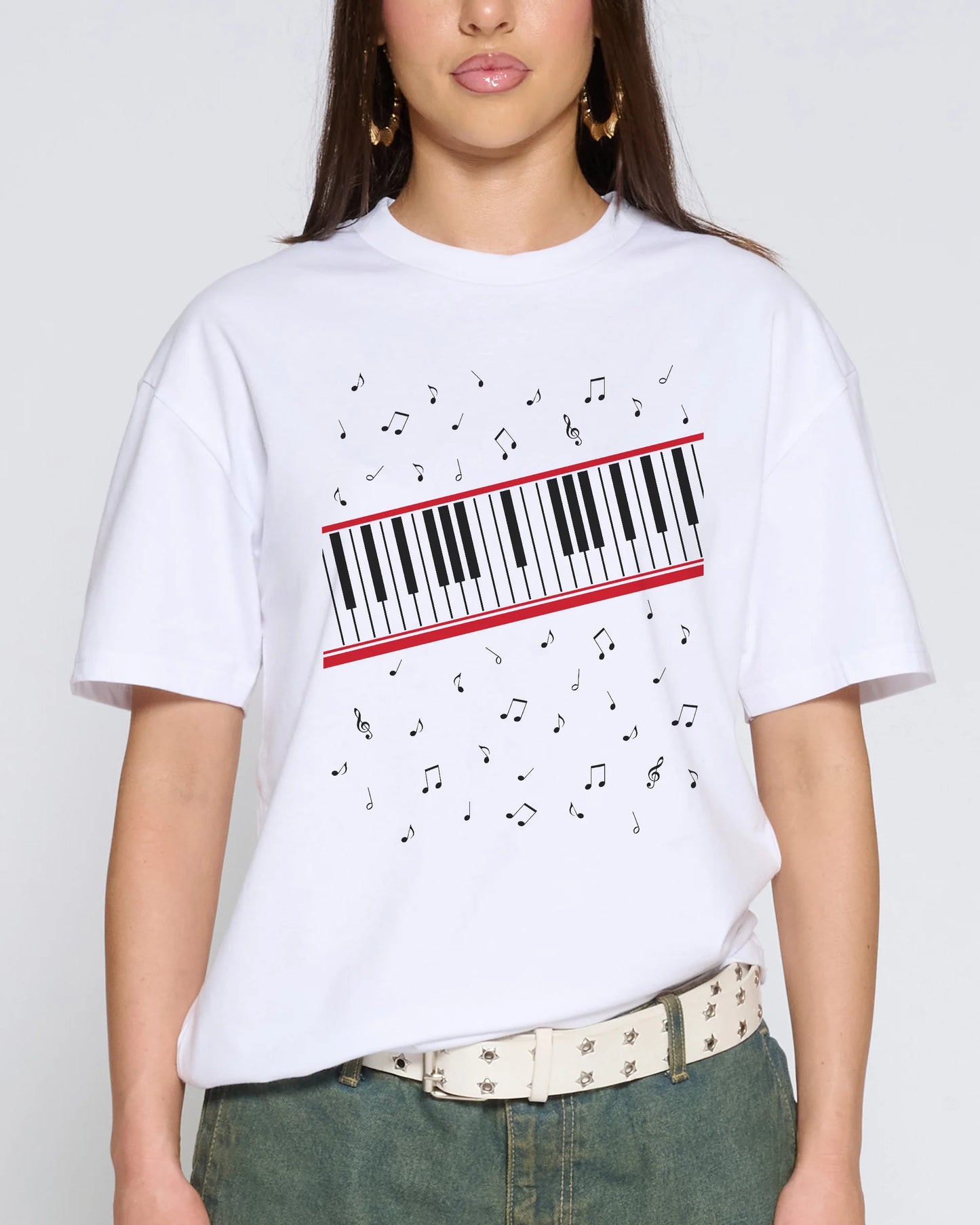 Beat It Piano Keys Graphic Tee