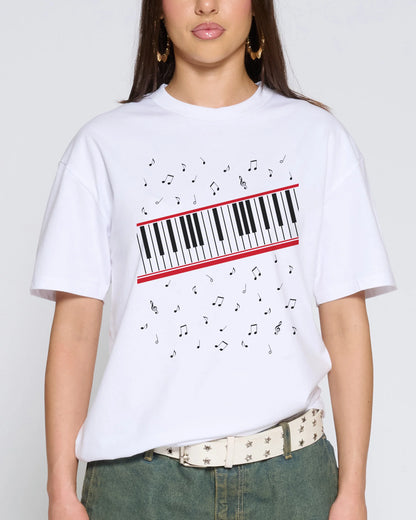 Beat It Piano Keys Graphic Tee