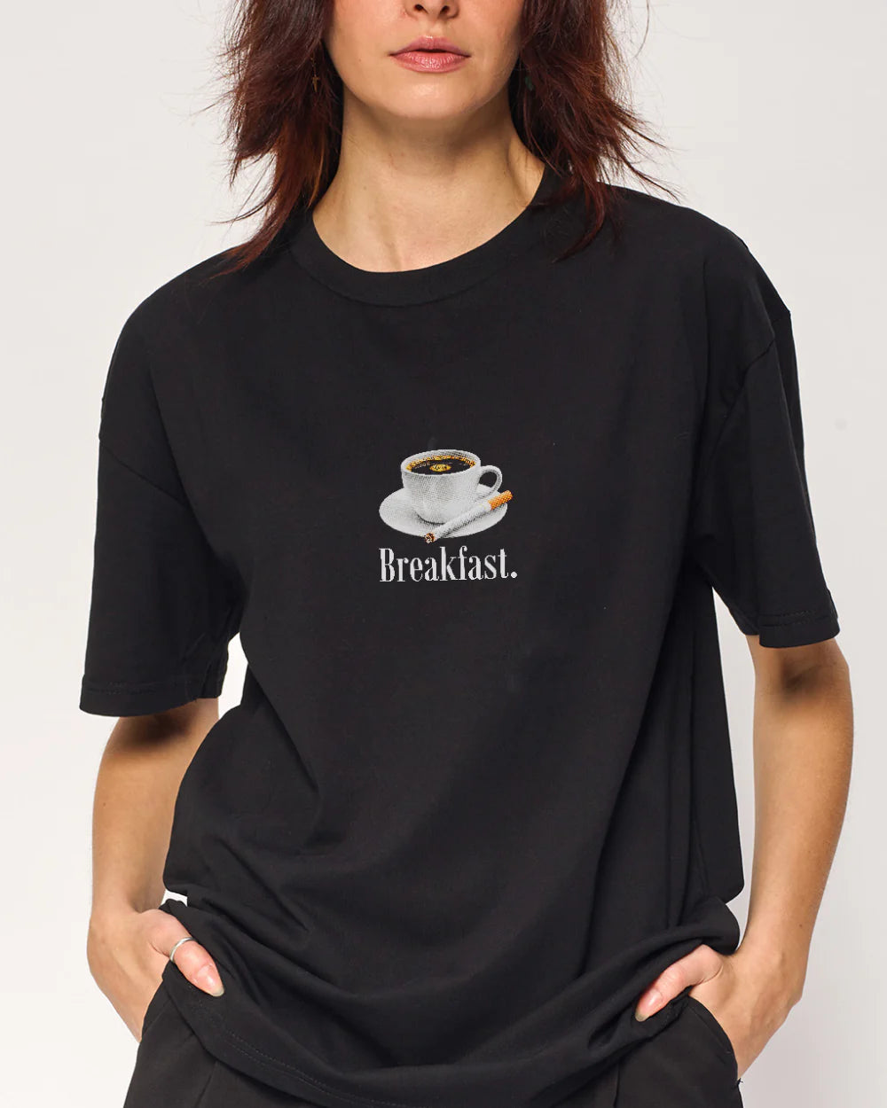 Breakfast Coffee T-Shirt – Coffee-themed graphic tee design