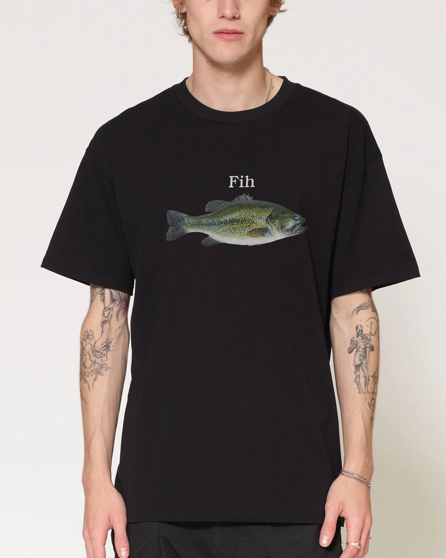 Fih T-Shirt – Black colorway front view
