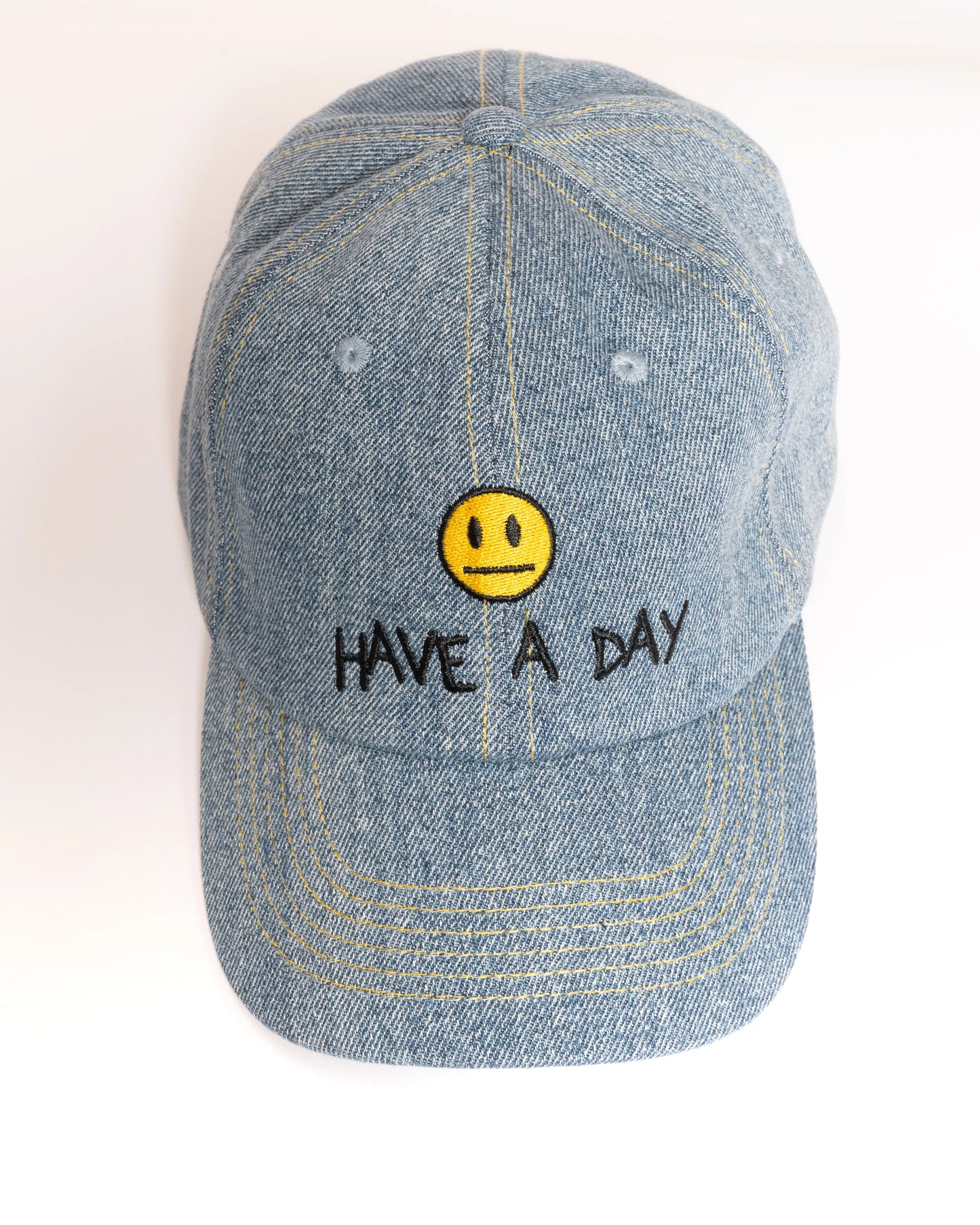 Have A Day Hat – side view showing curved brim