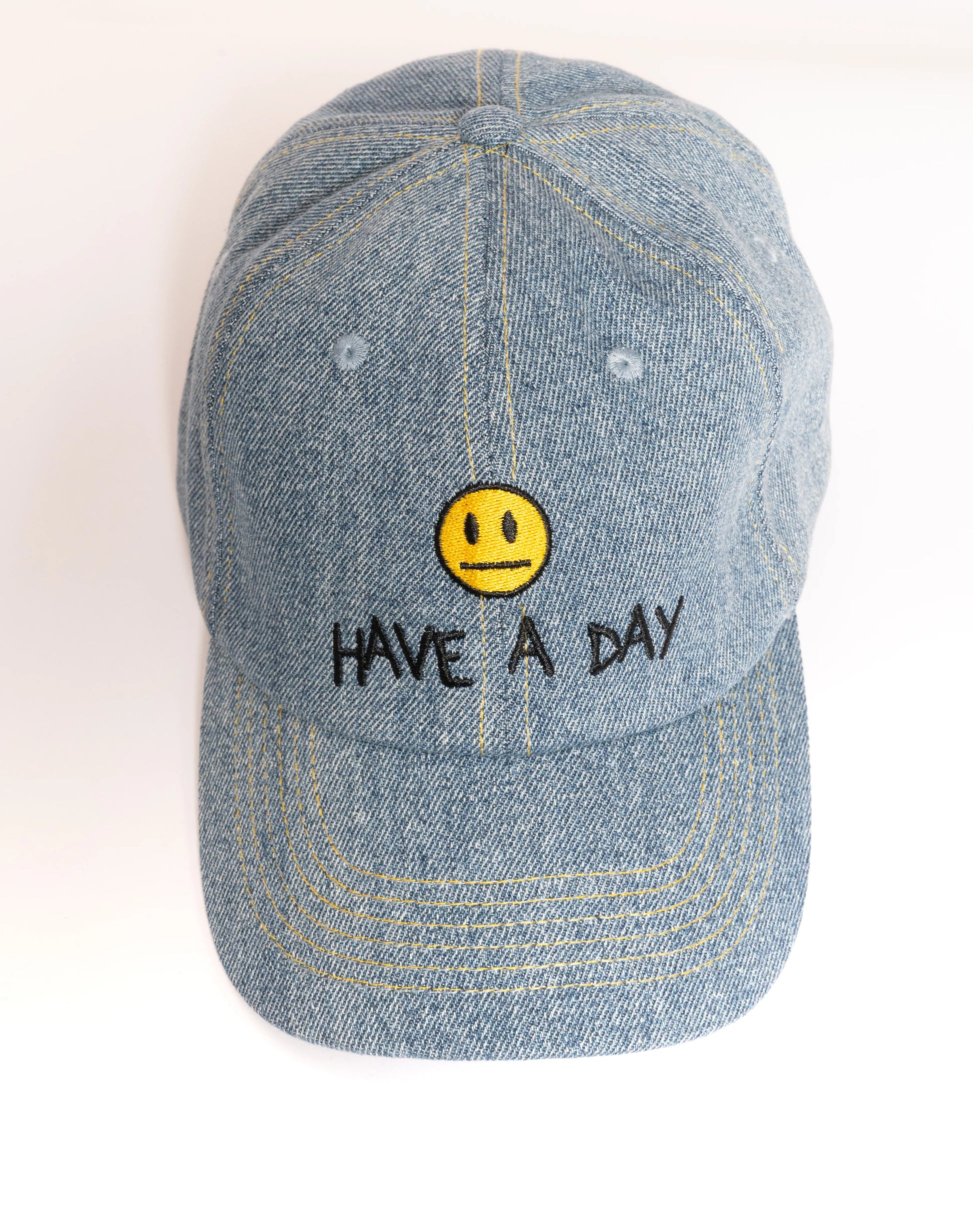 Have A Day Hat – side view showing curved brim