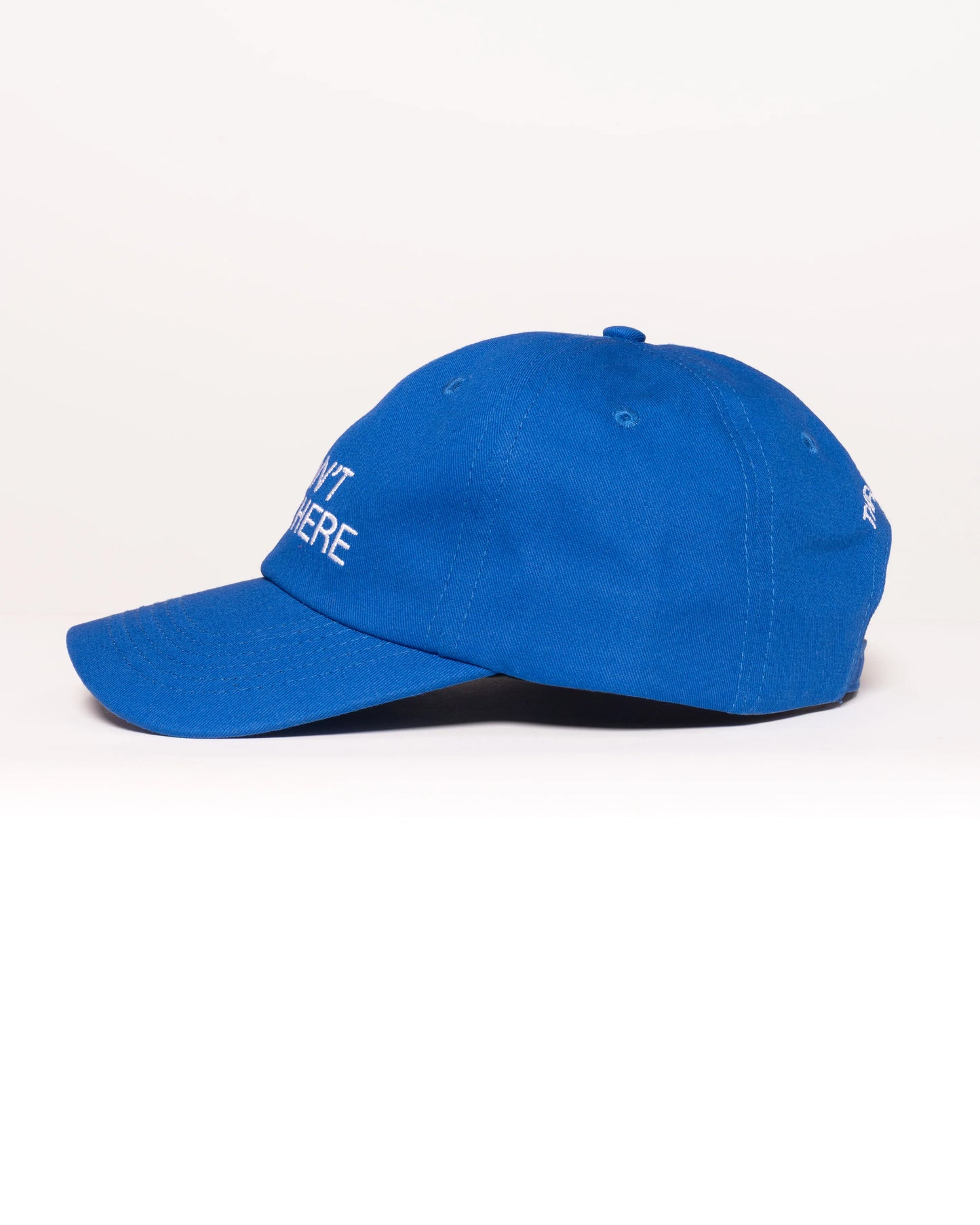 I Don't Work Here Hat – three-quarter view